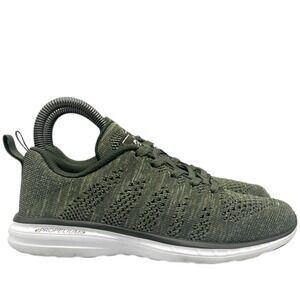 APL TechLoom Pro Womens 5.5 Running Shoes Olive Green Knit Sneakers Propelium